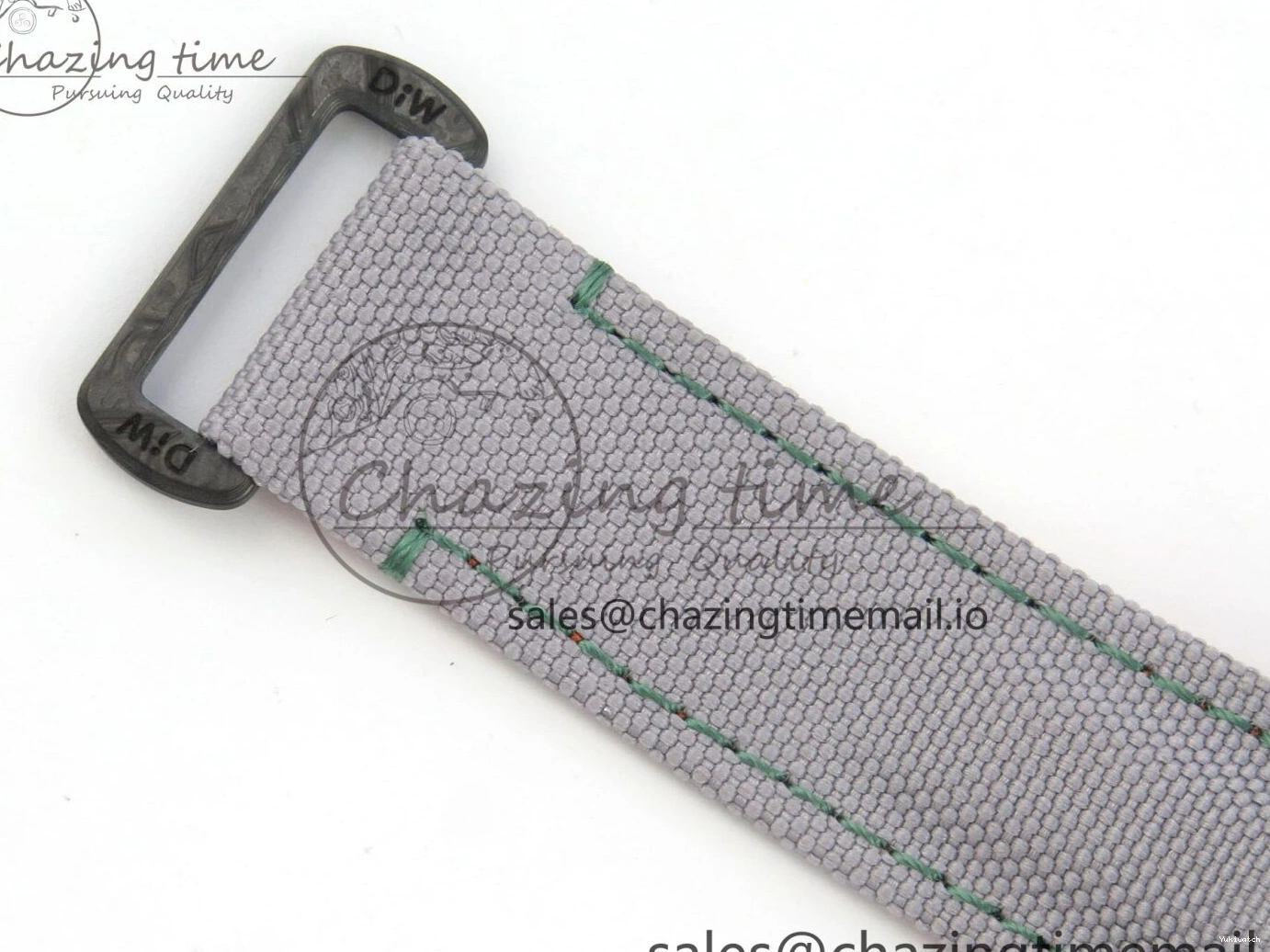 Grey Carbon Edition DIW on and White A7750 Nylon Case Daytona Strap Dial Bezel Green DIWF 0403